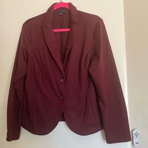 Metaphor.  Size XL.  Soft Maroon Knit Jacket.  Cotton Blend.